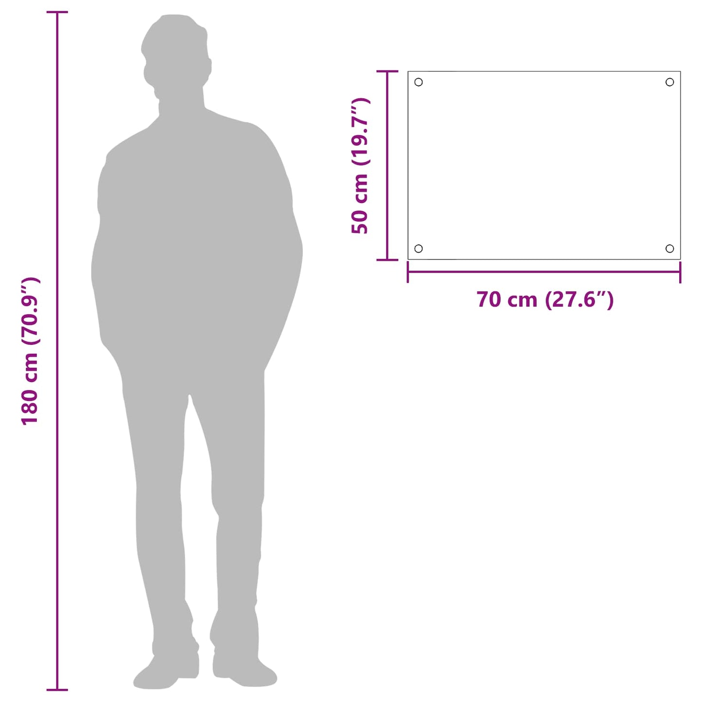 vidaXL Πλάτη κουζίνας Ανοιχτό γκρι 70 x 50 cm σκληρυμένο γυαλί