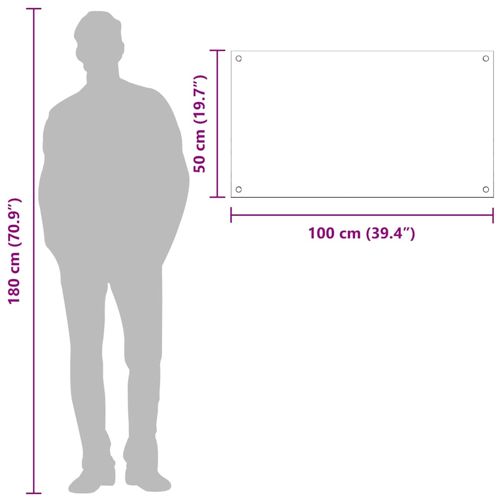 vidaXL Πλάτη κουζίνας Ανοιχτό γκρι 100 x 50 cm σκληρυμένο γυαλί