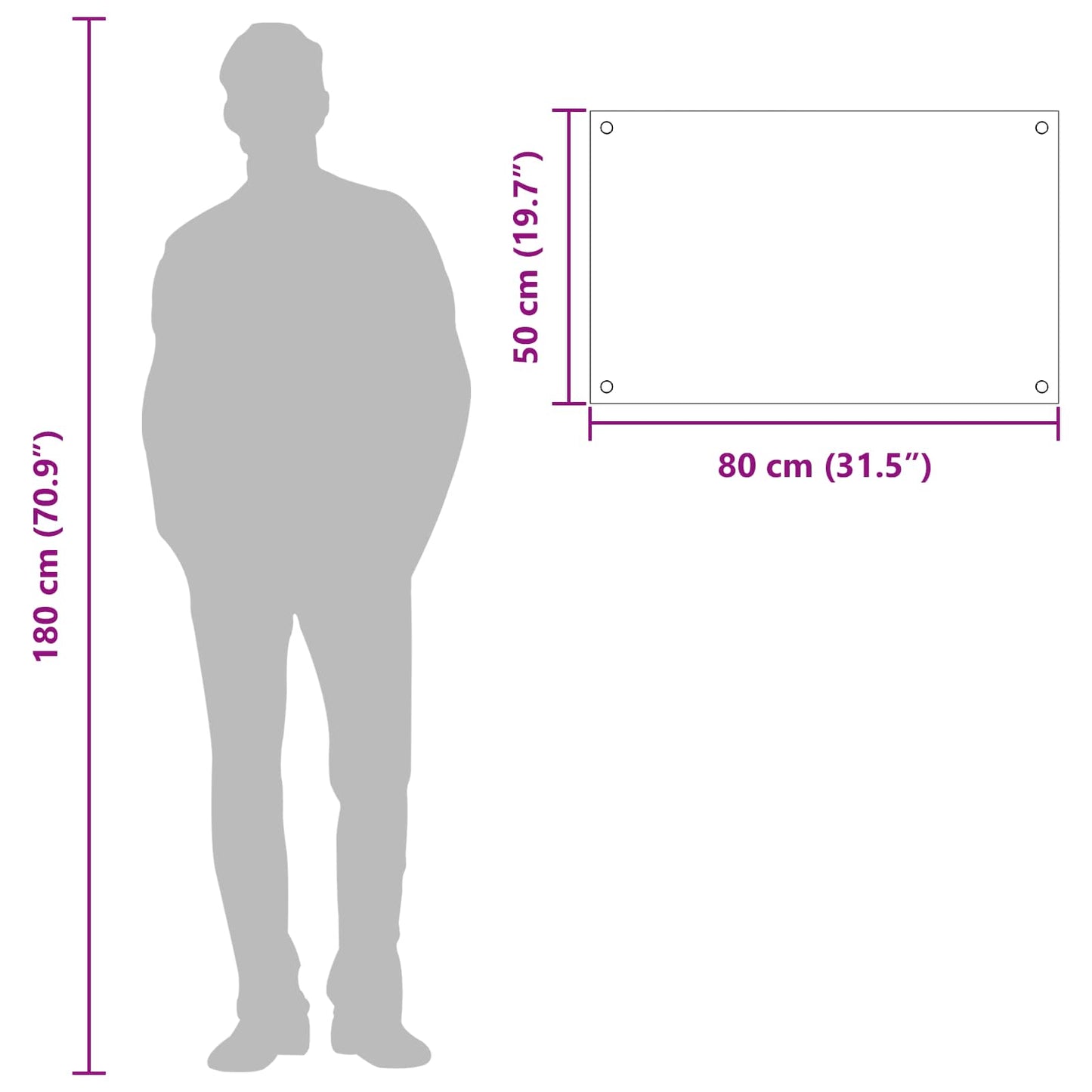 vidaXL Πλάτη κουζίνας Σκούρο Γκρι 80 x 50 cm σκληρυμένο γυαλί