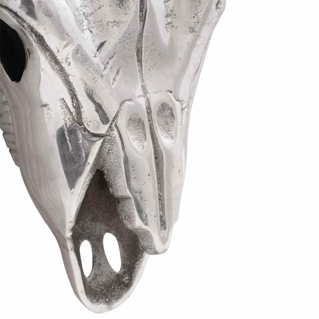 vidaXL Μαύρος ταύρος Ασημί 49 x 10 x 36 εκ. Αλουμίνιο