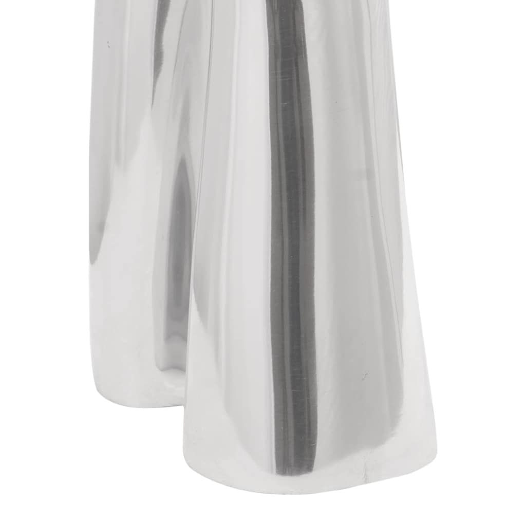 vidaXL Γλυπτό Ασημί 10 x 16 x 49 εκ Αλουμίνιο