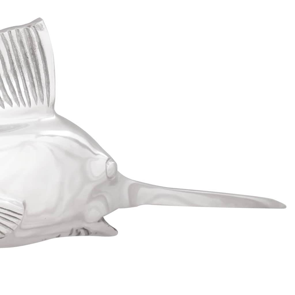 vidaXL Γλυπτό Ασημί 91 x 8 x 26 εκ Αλουμίνιο