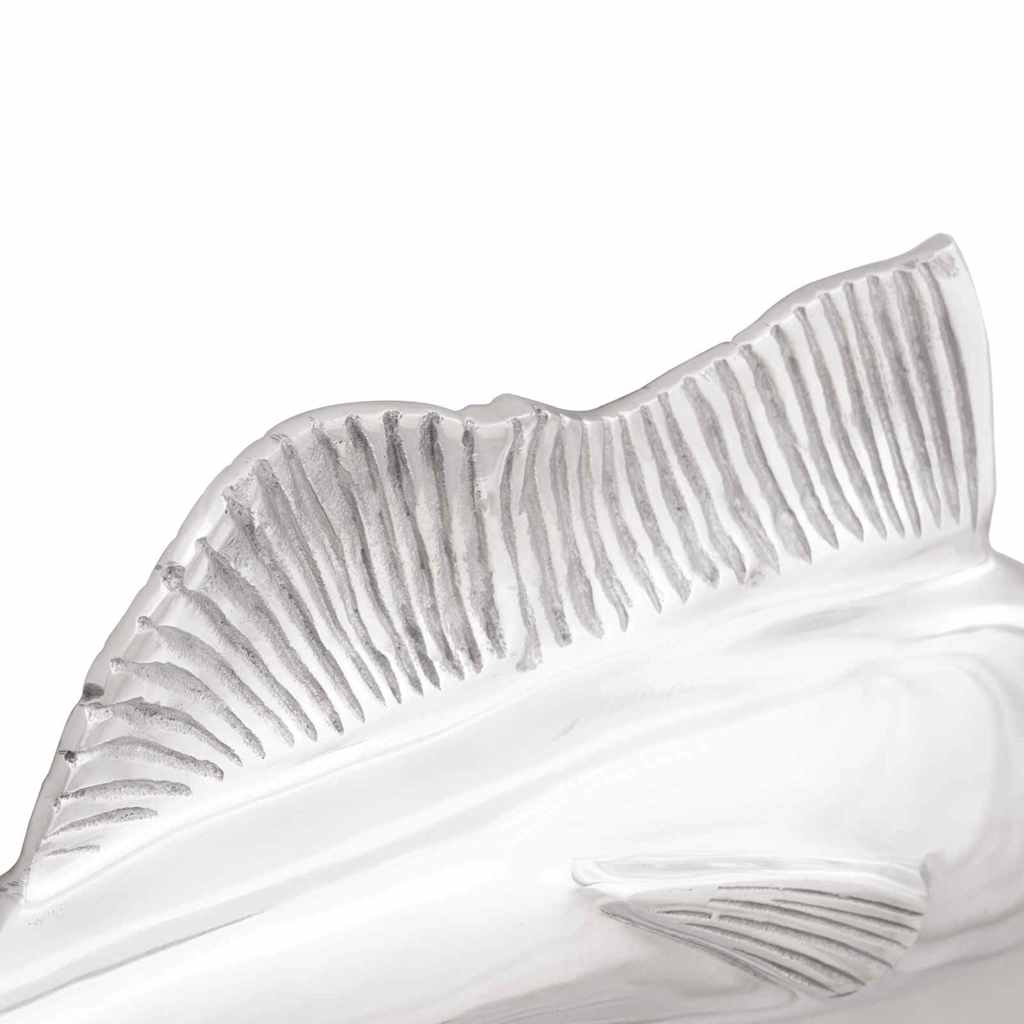 vidaXL Γλυπτό Ασημί 91 x 8 x 26 εκ Αλουμίνιο