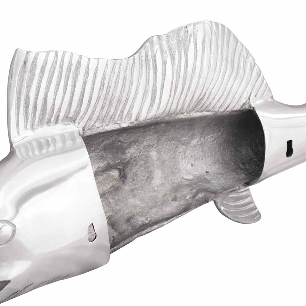 vidaXL Γλυπτό Ασημί 91 x 8 x 26 εκ Αλουμίνιο