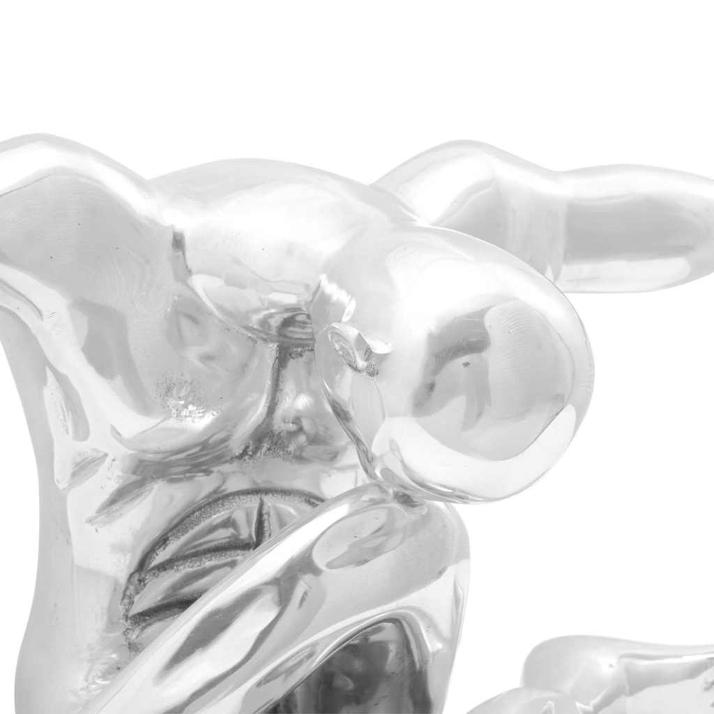 vidaXL Γλυπτό Ασημί 63 x 20 x 22 εκ Αλουμίνιο