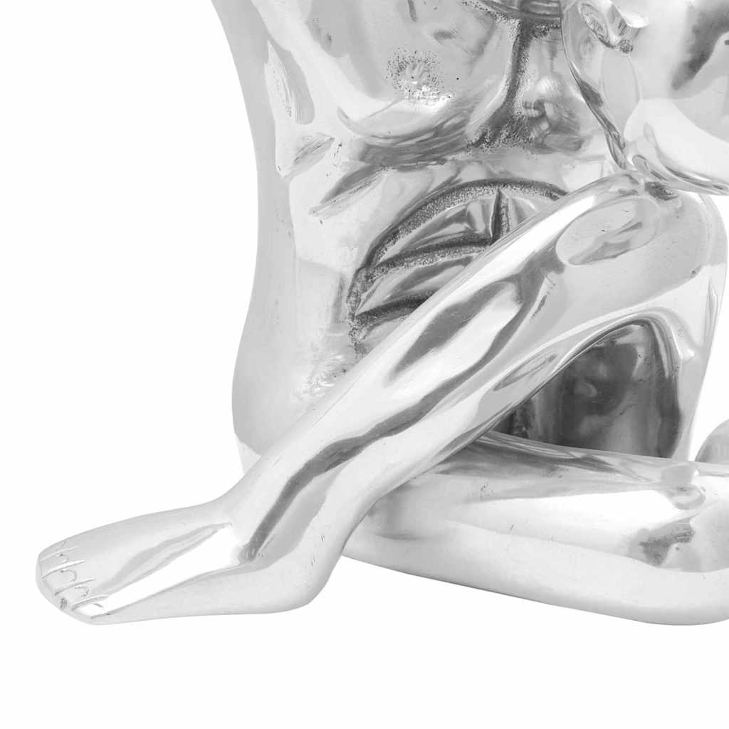 vidaXL Γλυπτό Ασημί 63 x 20 x 22 εκ Αλουμίνιο