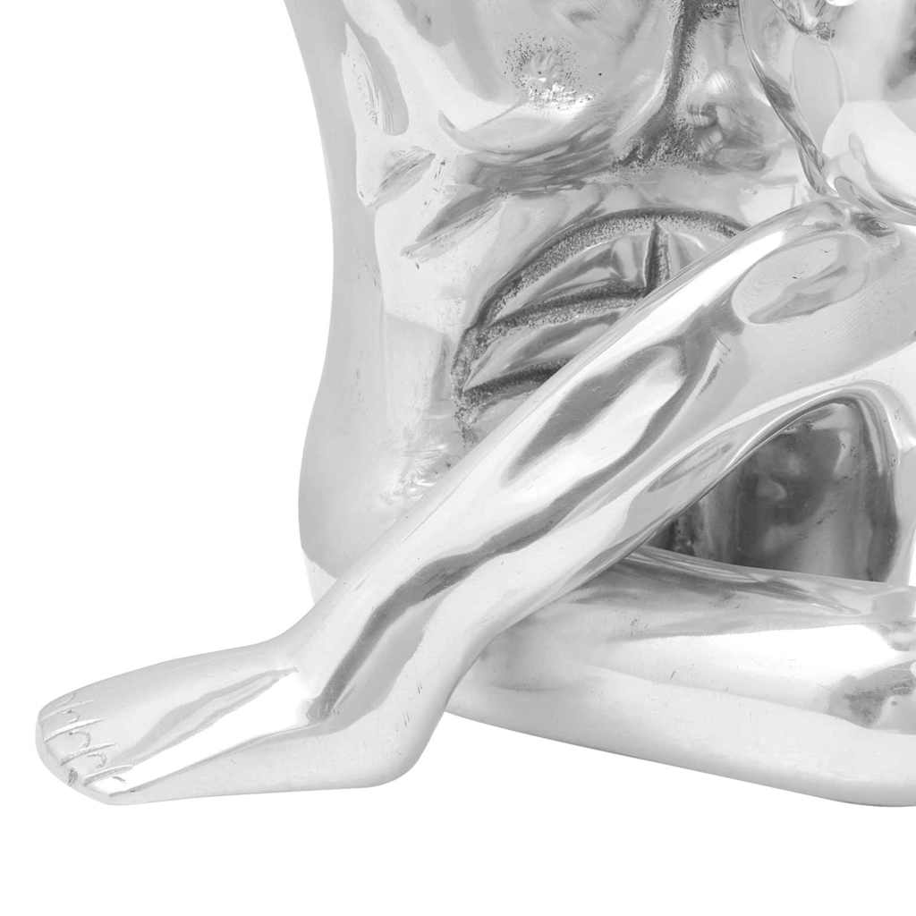 vidaXL Γλυπτό Ασημί 91.5 x 32 x 33 εκ Αλουμίνιο