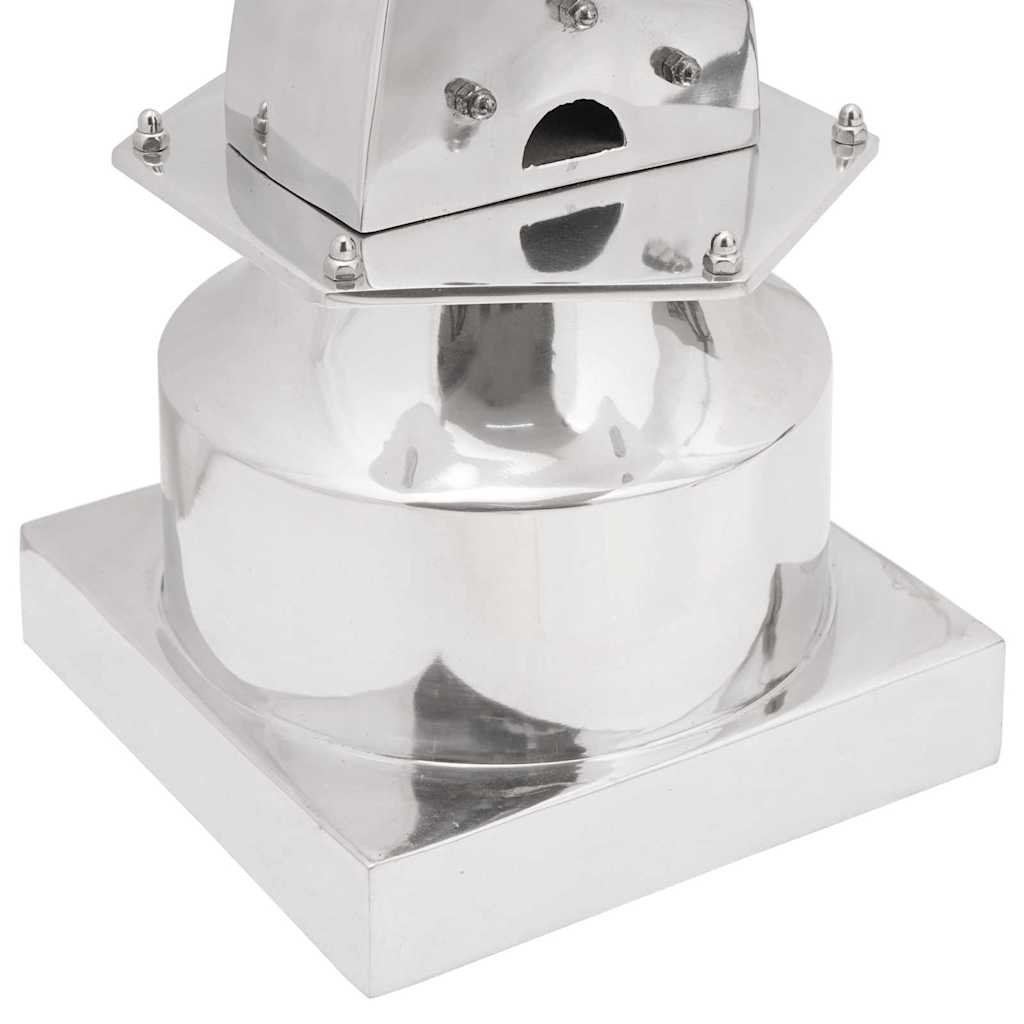 vidaXL Γλυπτό Ασημί 26 x 26 x 110 εκ. Αλουμίνιο