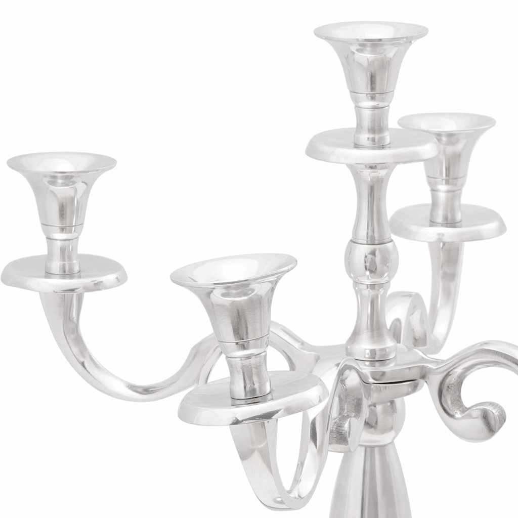vidaXL Κηροπήγιο Ασημί 39 x 39 x 60 εκ. Αλουμίνιο