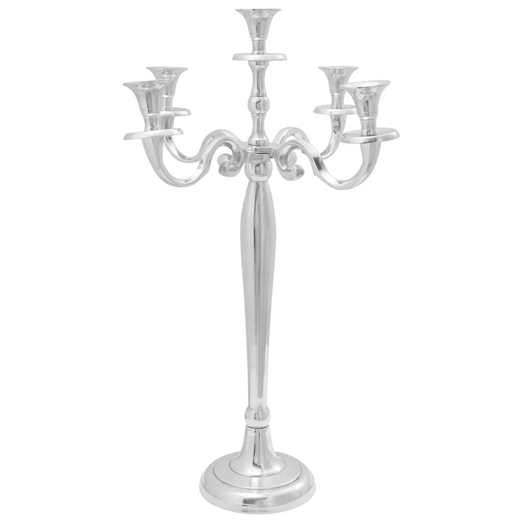 vidaXL Κηροπήγιο Ασημί 39 x 39 x 60 εκ. Αλουμίνιο