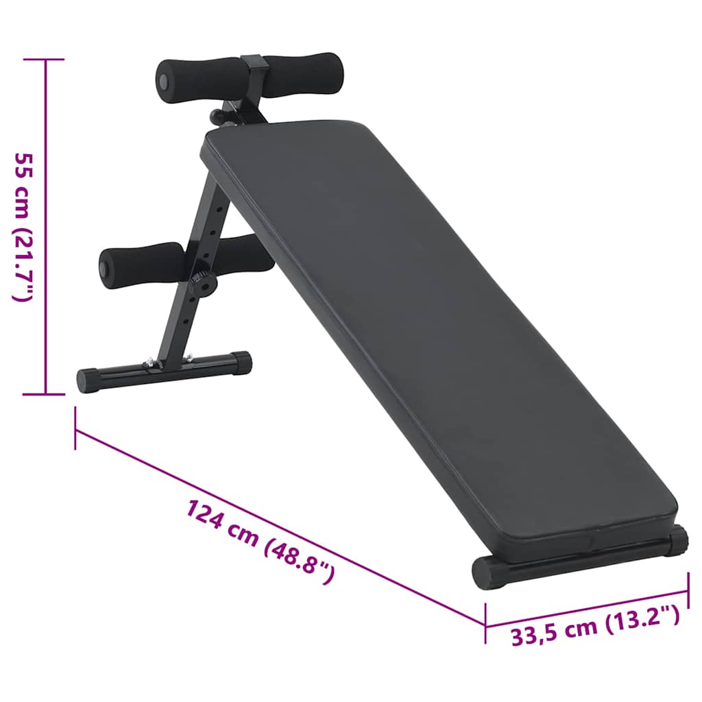 vidaXL Μπερνύν Ανασήκωσης Μαύρο 124 x 33.5 x 55 εκ.