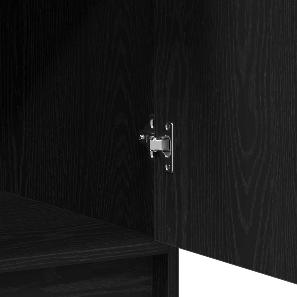 vidaXL Highboard Μαύρη Οξυά 40 x 40,5 x 135 εκ. Επεξεργασμένο ξύλο