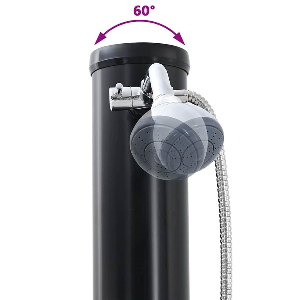 vidaXL Εξωτερικό Ηλιακό Ντους με Χειροκίνητη Κεφαλή 217 εκ, 20 Λ