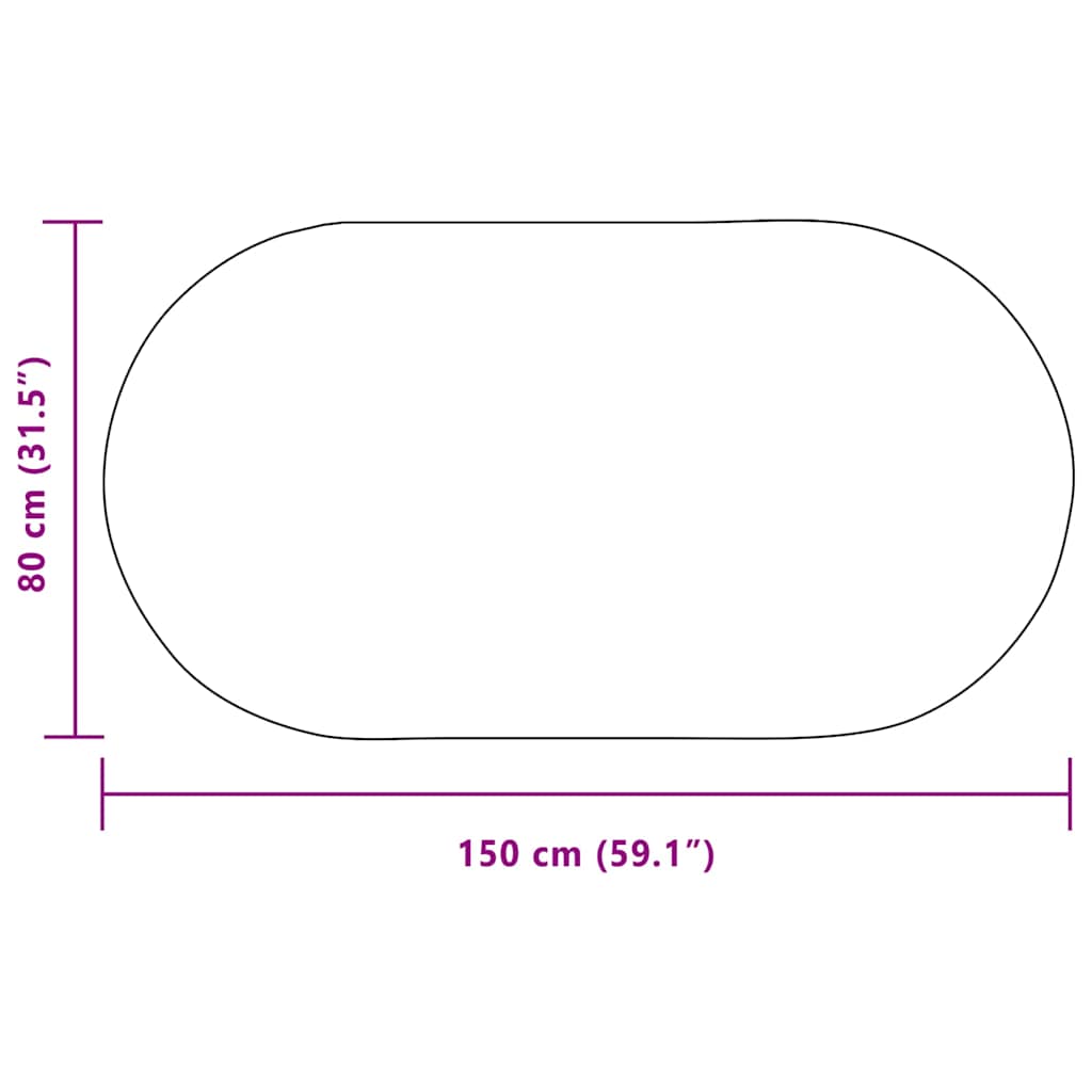 vidaXL Χαλί Καστανό 80 x 150 cm PP