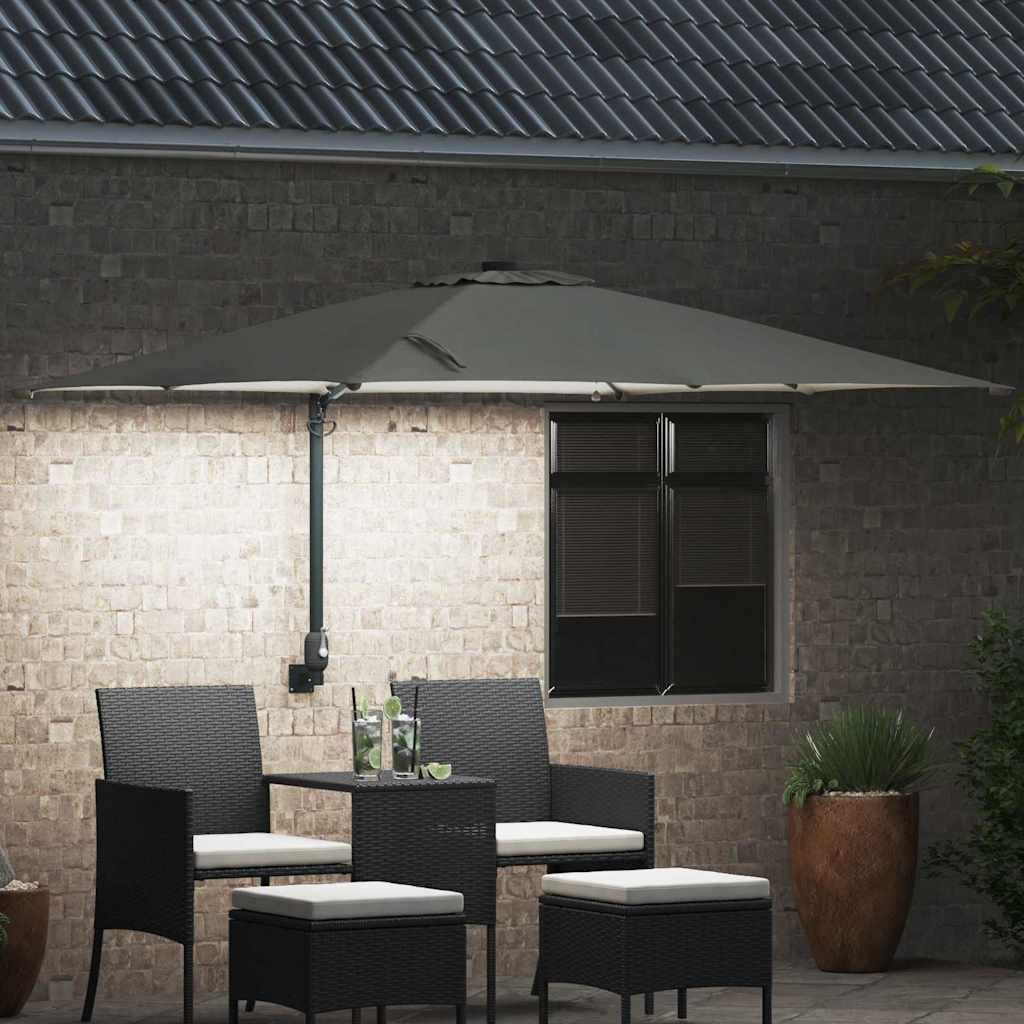 vidaXL Ομπρέλα Κήπου Άμμος 248.5 x 247.5 x 160 εκ. ύφασμα