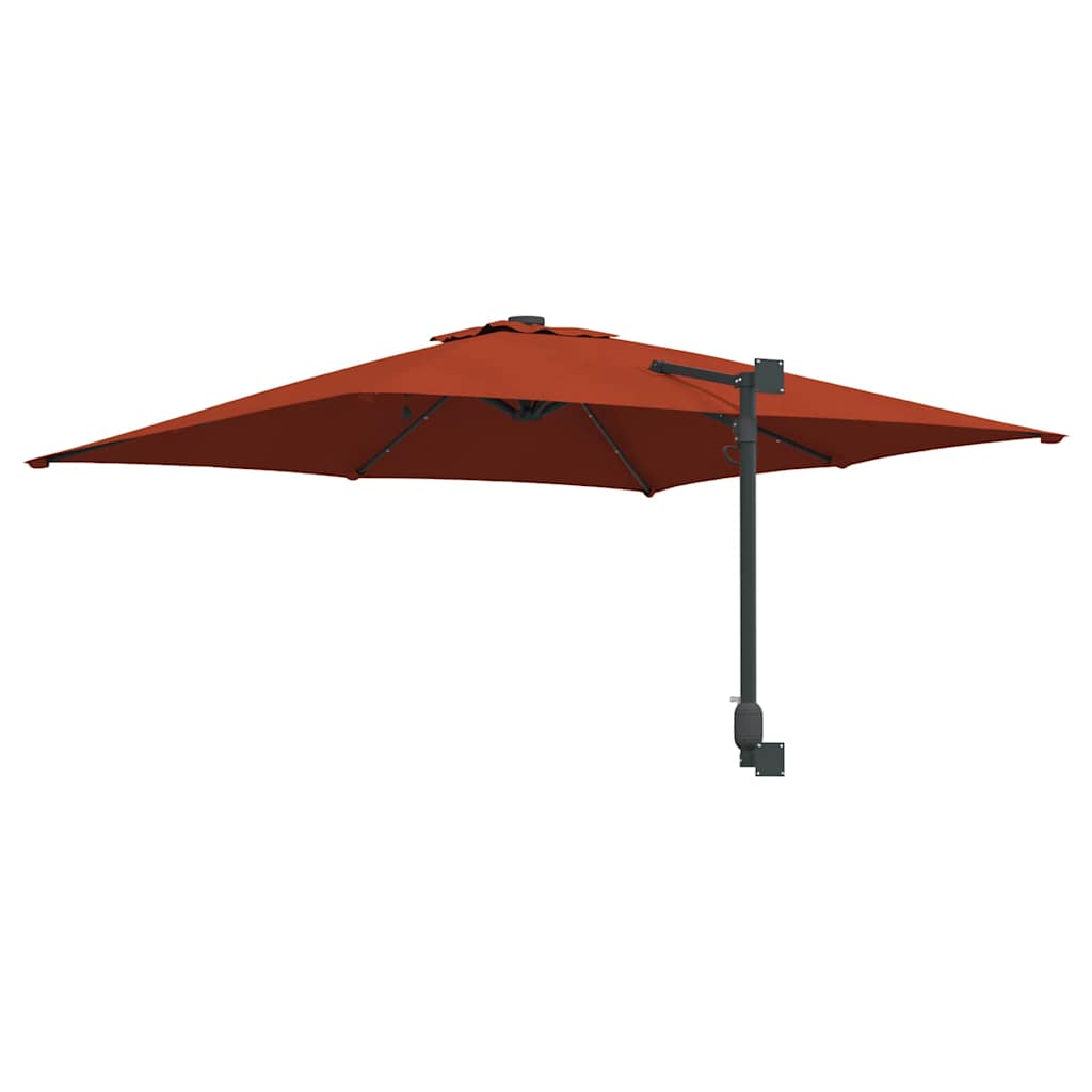 vidaXL Ομπρέλα Κήπου Τερακότα 248.5 x 247.5 x 160 εκ. ύφασμα