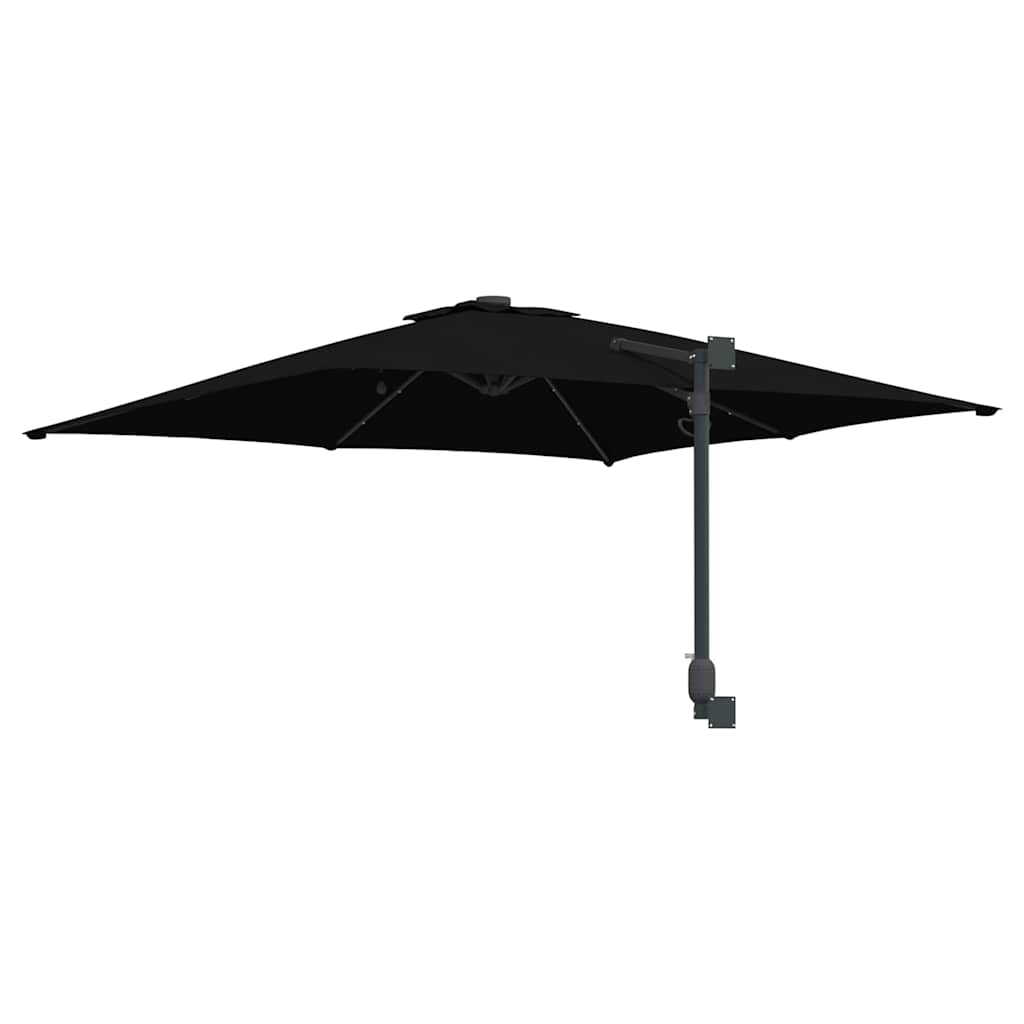 vidaXL Ομπρέλα Κήπου Μαύρο 248.5 x 247.5 x 160 εκ. ύφασμα