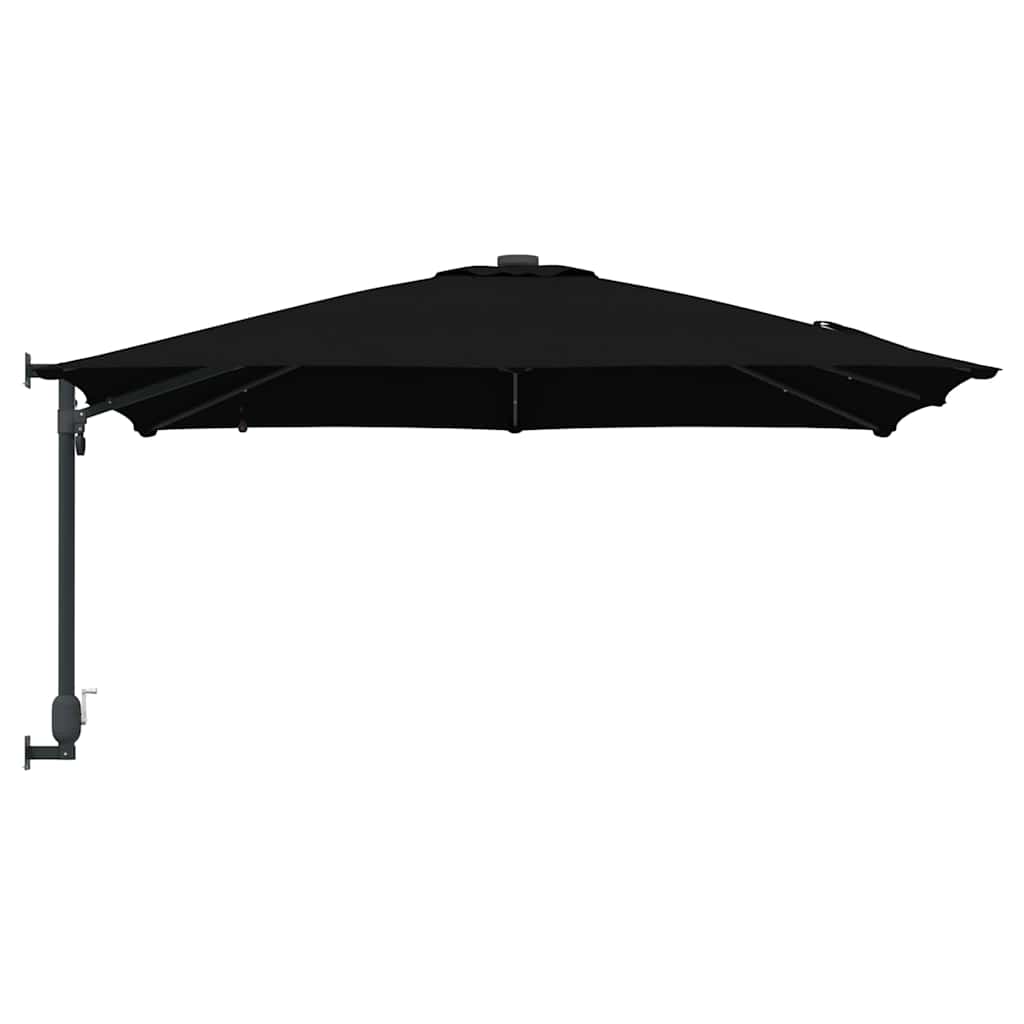 vidaXL Ομπρέλα Κήπου Μαύρο 248.5 x 247.5 x 160 εκ. ύφασμα