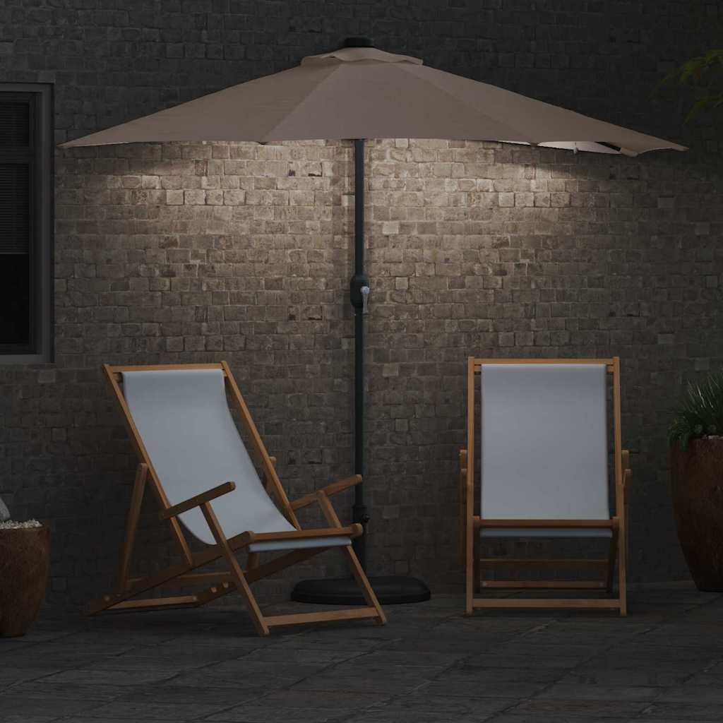 vidaXL Ομπρέλα Κήπου Taupe 294 x 150 x 223 εκ ύφασμα