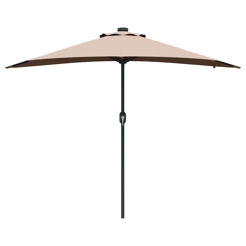 vidaXL Ομπρέλα Κήπου Taupe 294 x 150 x 223 εκ ύφασμα