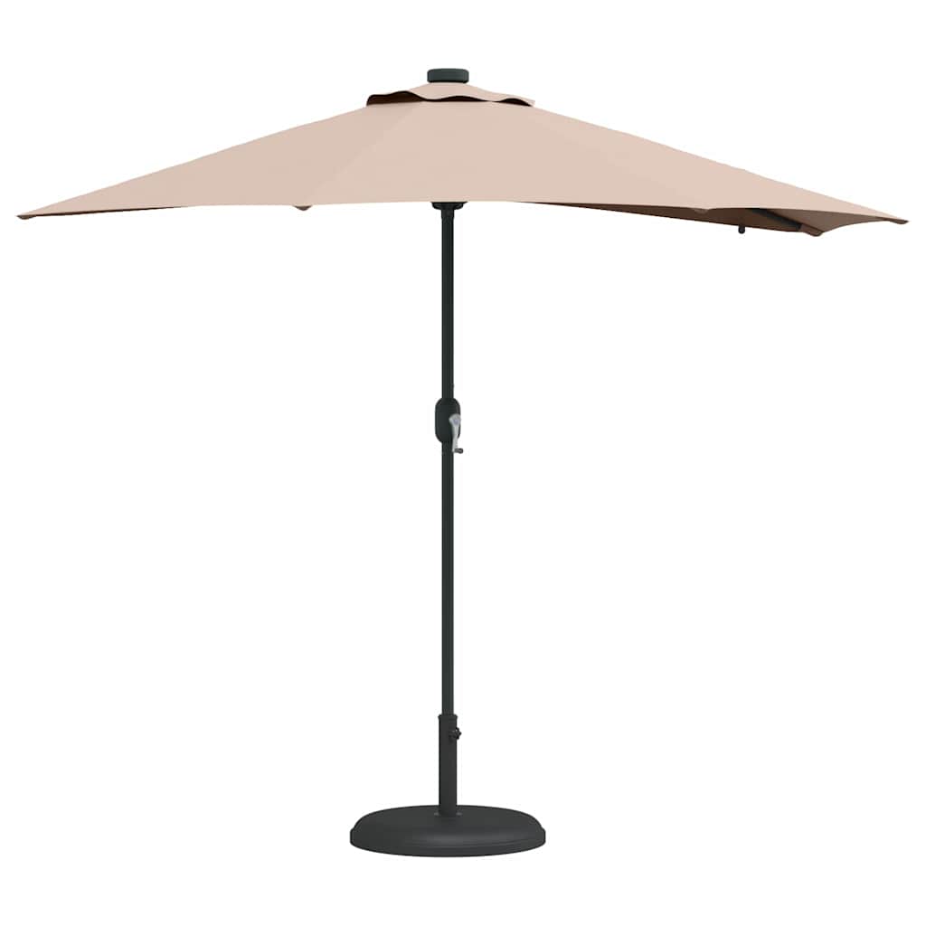 vidaXL Ομπρέλα Κήπου Taupe 294 x 150 x 223 εκ ύφασμα