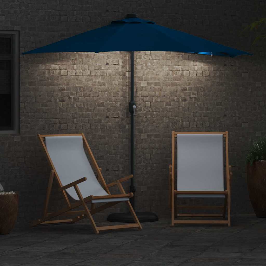 vidaXL Ομπρέλα Κήπου Μπλε 294 x 150 x 223 εκ ύφασμα