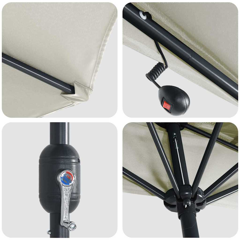 vidaXL Ημιόνι Παράσολα Κήπου 294 cm