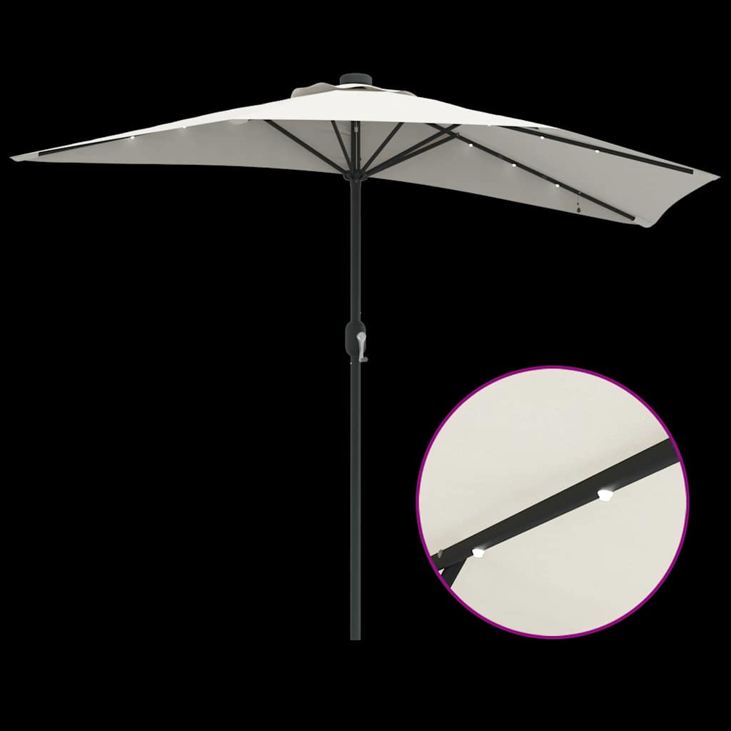 vidaXL Ημιόνι Παράσολα Κήπου 294 cm