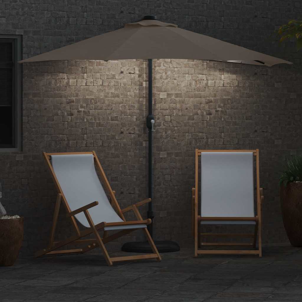 vidaXL Ομπρέλα Κήπου Taupe 294 x 150 x 224 εκ. ύφασμα