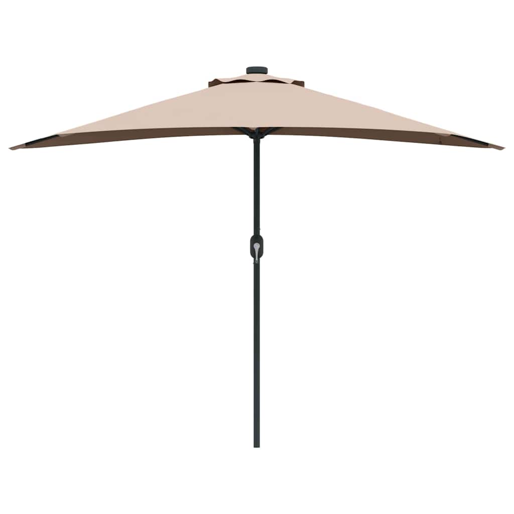 vidaXL Ομπρέλα Κήπου Taupe 294 x 150 x 224 εκ. ύφασμα