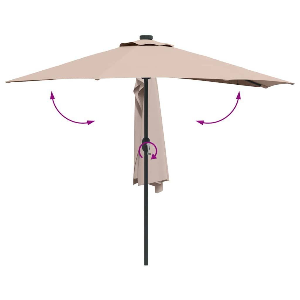 vidaXL Ομπρέλα Κήπου Taupe 294 x 150 x 224 εκ. ύφασμα