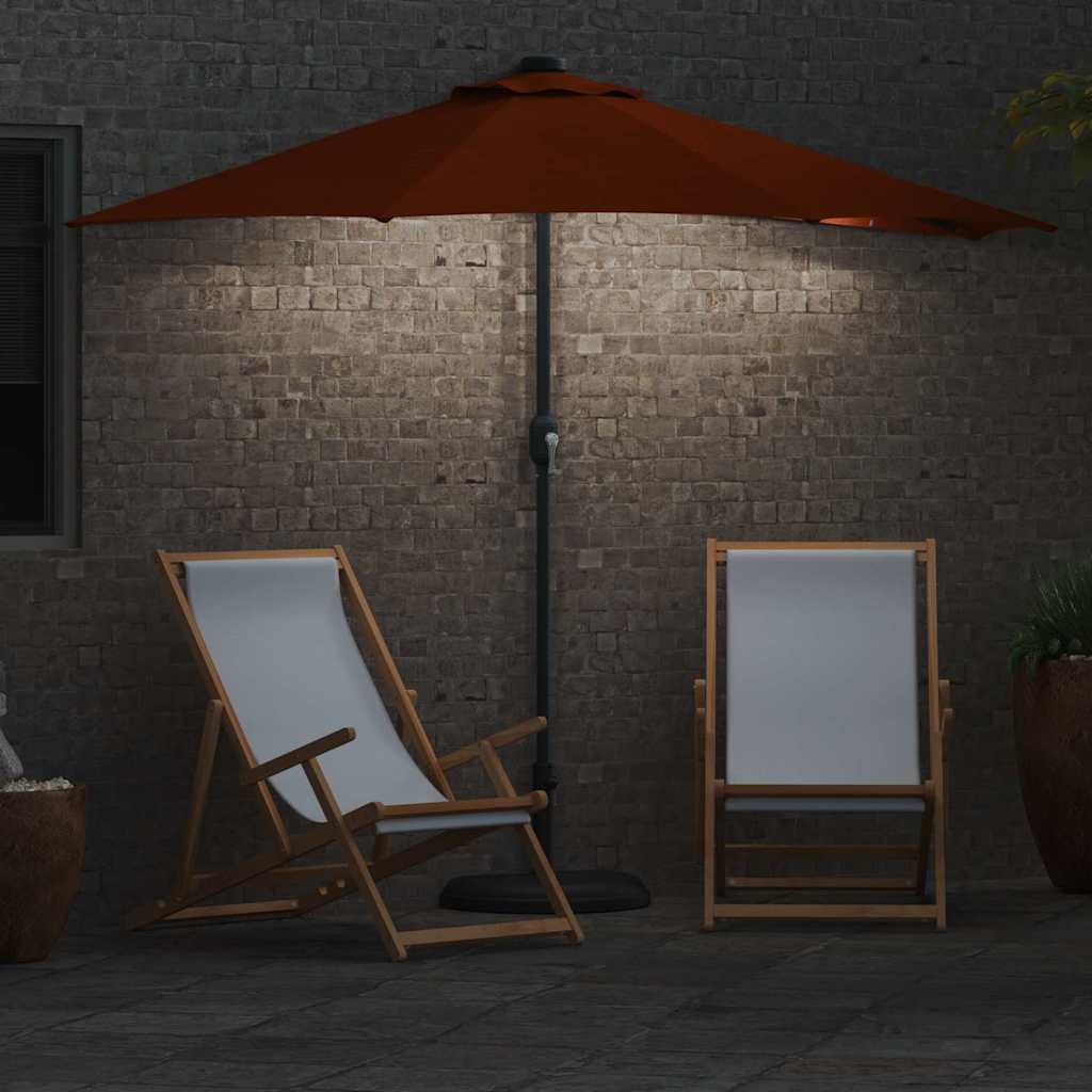 vidaXL Ομπρέλα Κήπου Τερακότα 294 x 150 x 224 εκ. ύφασμα