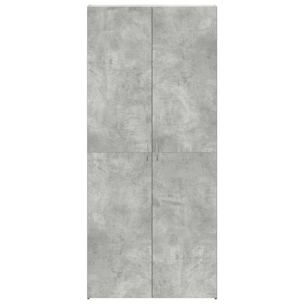 vidaXL Ντουλάπα Παπουτσιών Γκρι 80 x 35.5 x 180 εκ Επεξεργασμένο ξύλο