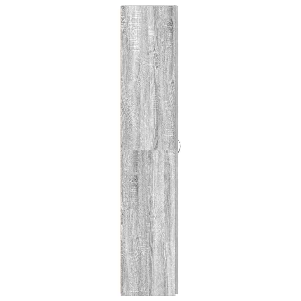 vidaXL Ντουλάπα Παπουτσιών Γκρι 80 x 35.5 x 180 εκ Επεξεργασμένο ξύλο