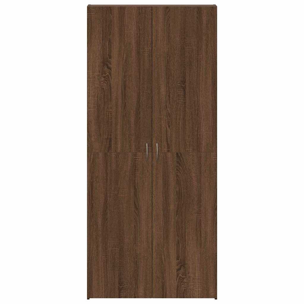 vidaXL Ντουλάπα Παπουτσιών Καφέ 80 x 35.5 x 180 εκ Επεξεργασμένο ξύλο
