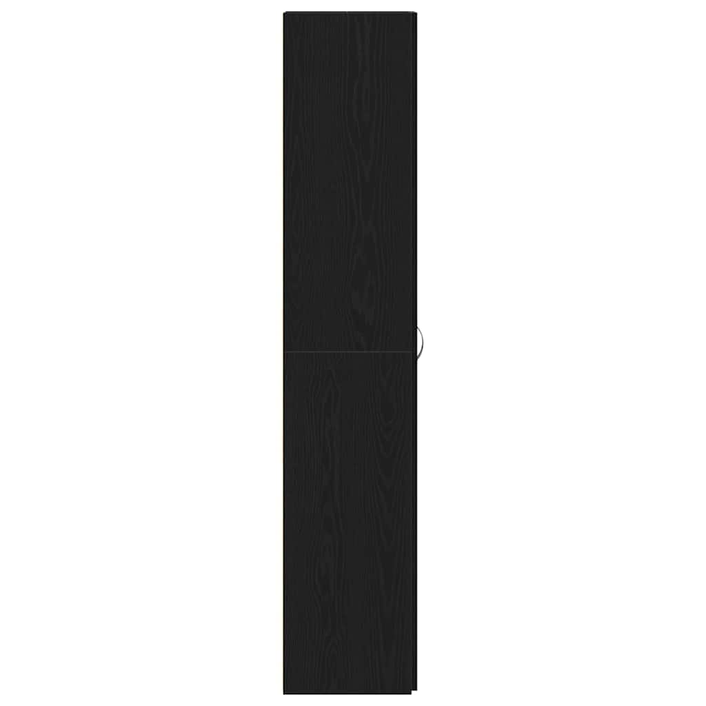 vidaXL Ντουλάπα Παπουτσιών Μαύρο 80 x 35.5 x 180 εκ Επεξεργασμένο ξύλο