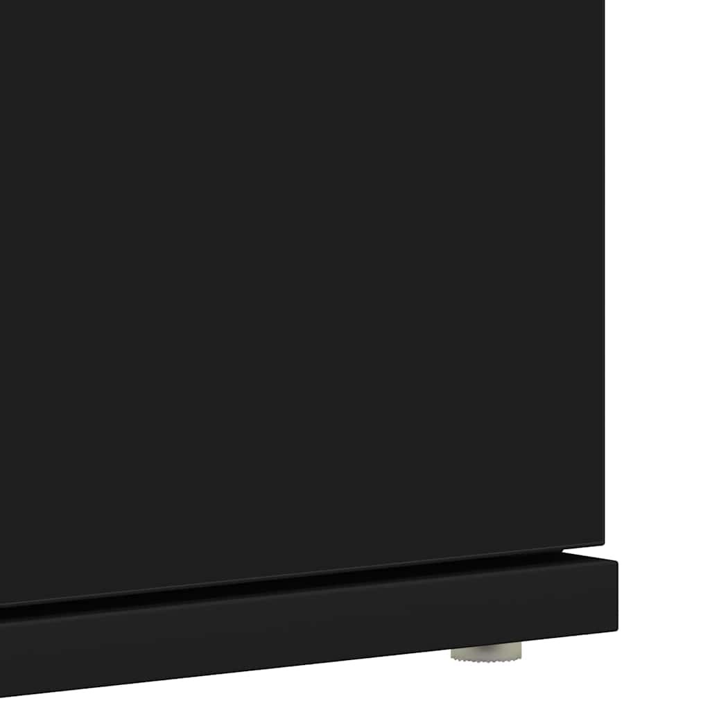 vidaXL Ντουλάπα Παπουτσιών Μαύρο 80 x 39 x 180 εκ Επεξεργασμένο ξύλο