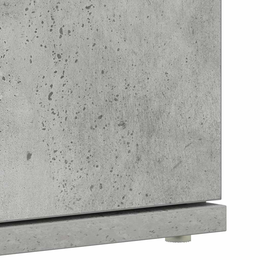 vidaXL Ντουλάπα Παπουτσιών Γκρι 80 x 39 x 180 εκ Επεξεργασμένο ξύλο