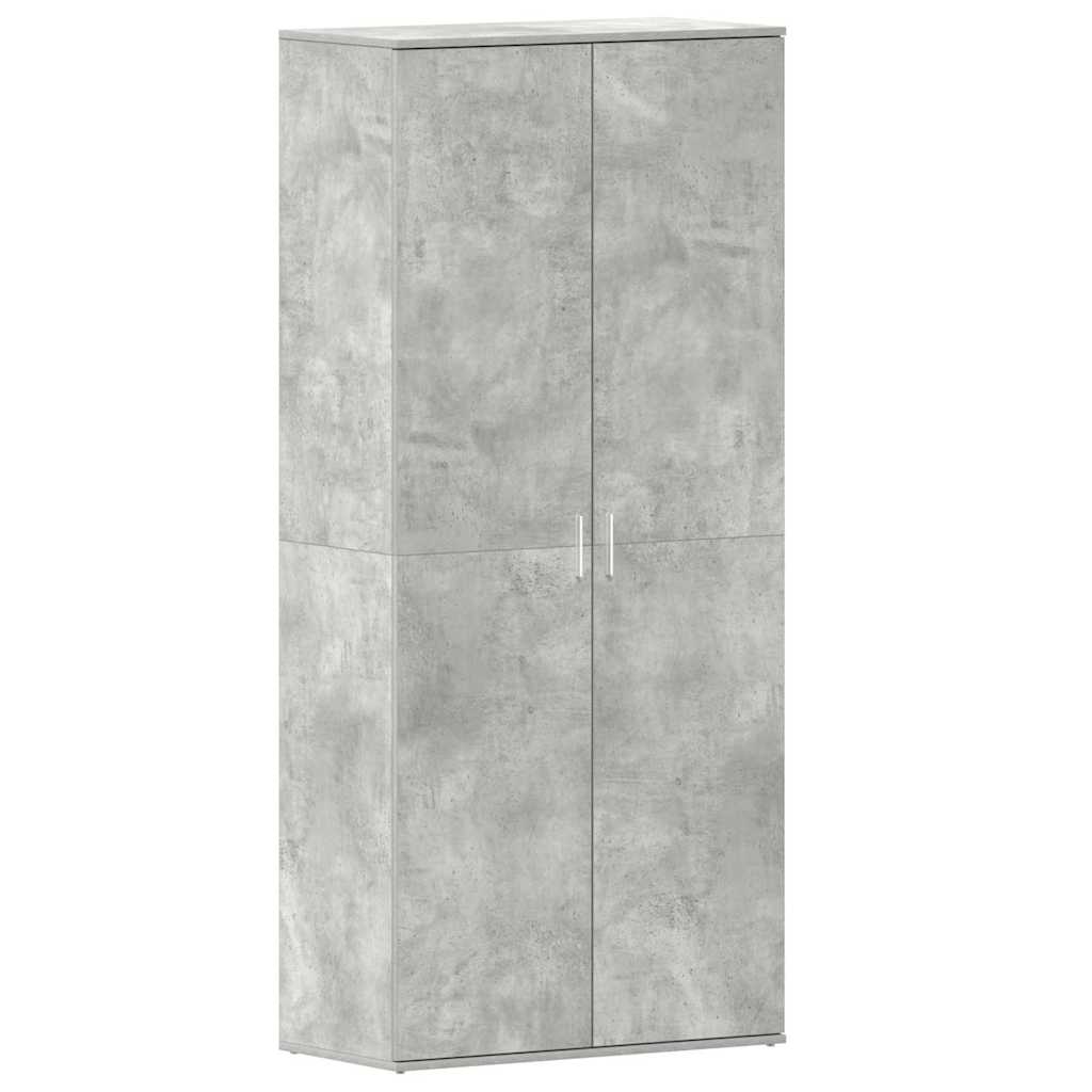vidaXL Ντουλάπα Παπουτσιών Γκρι 80 x 39 x 180 εκ Επεξεργασμένο ξύλο