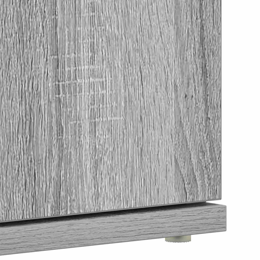 vidaXL Ντουλάπα Παπουτσιών Γκρι 80 x 39 x 180 εκ Επεξεργασμένο ξύλο