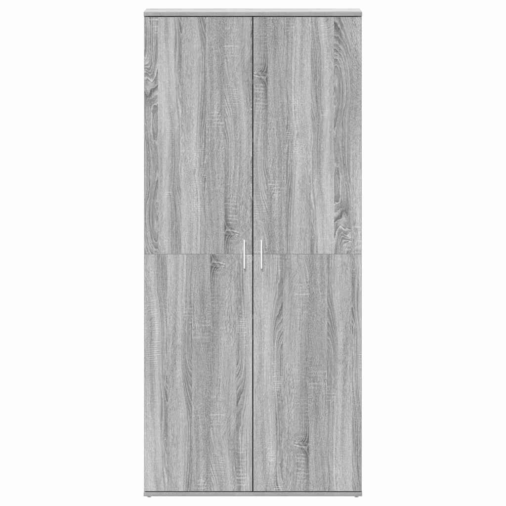 vidaXL Ντουλάπα Παπουτσιών Γκρι 80 x 39 x 180 εκ Επεξεργασμένο ξύλο