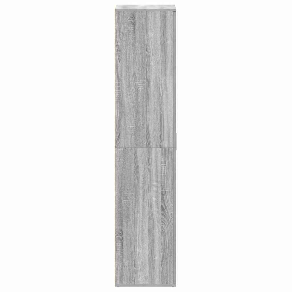 vidaXL Ντουλάπα Παπουτσιών Γκρι 80 x 39 x 180 εκ Επεξεργασμένο ξύλο
