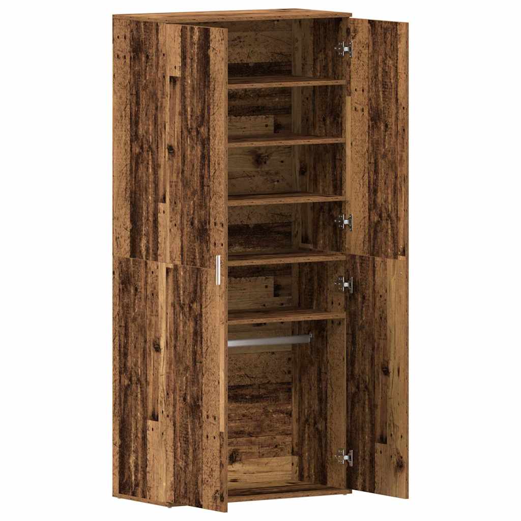 vidaXL Ντουλάπα Παπουτσιών Καφέ 80 x 39 x 180 εκ Επεξεργασμένο ξύλο