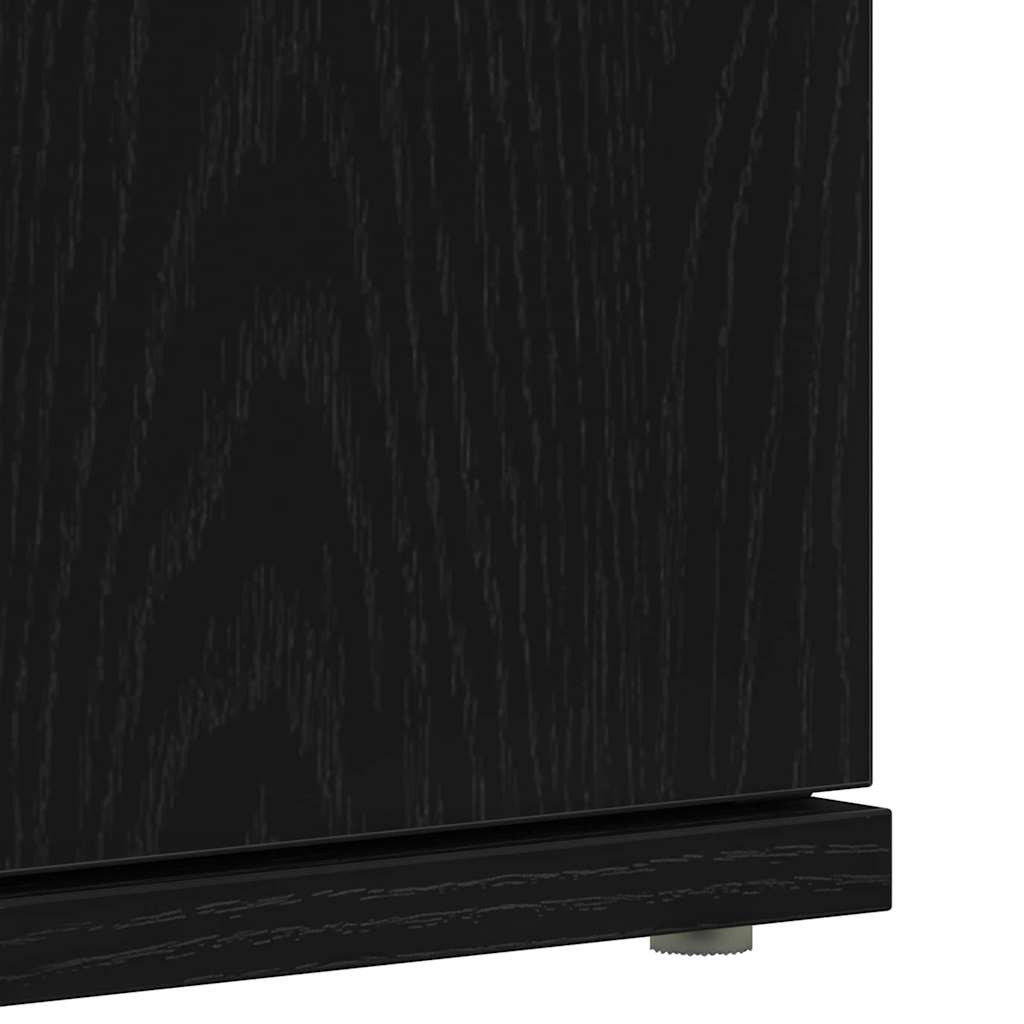 vidaXL Ντουλάπα Παπουτσιών Μαύρο 80 x 39 x 180 εκ Επεξεργασμένο ξύλο