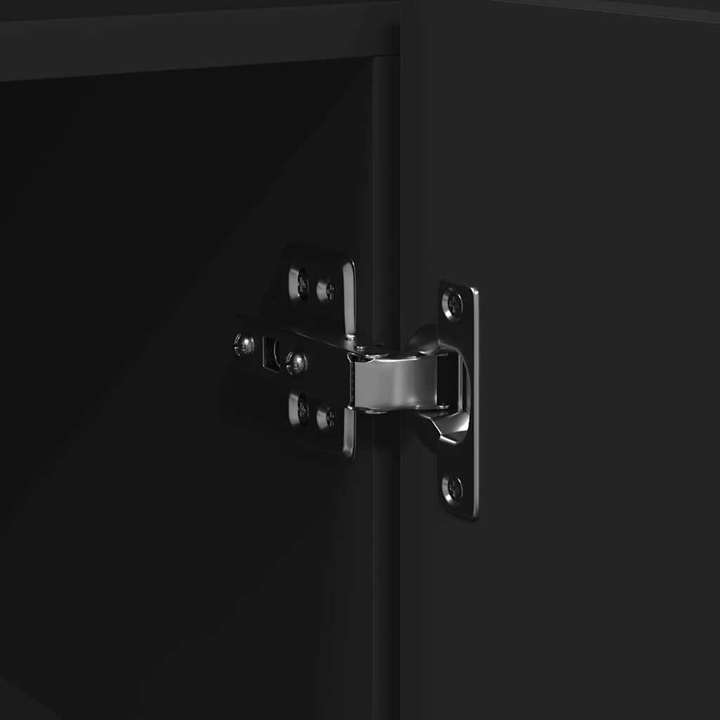 vidaXL Πλαϊνό γραφείο Μαύρο 116 x 30 x 75 εκ. Επεξεργασμένο ξύλο