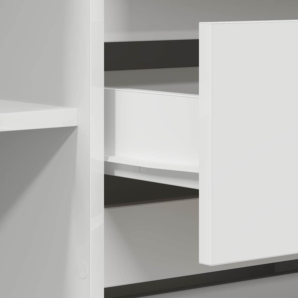 vidaXL Πλαϊνό γραφείο Λευκό 120 x 41 x 75 εκ. Επεξεργασμένο ξύλο