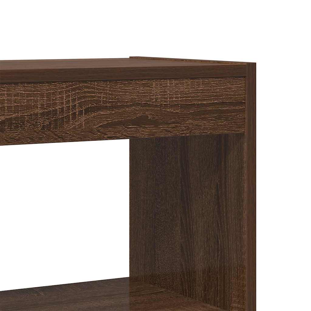 vidaXL Βιβλιοθήκη Καφέ 100 x 30 x 198 εκ. Επεξεργασμένο ξύλο