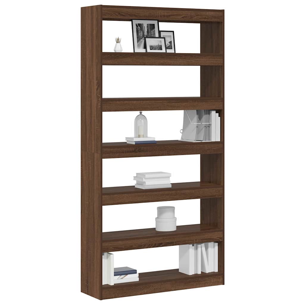 vidaXL Βιβλιοθήκη Καφέ 100 x 30 x 198 εκ. Επεξεργασμένο ξύλο