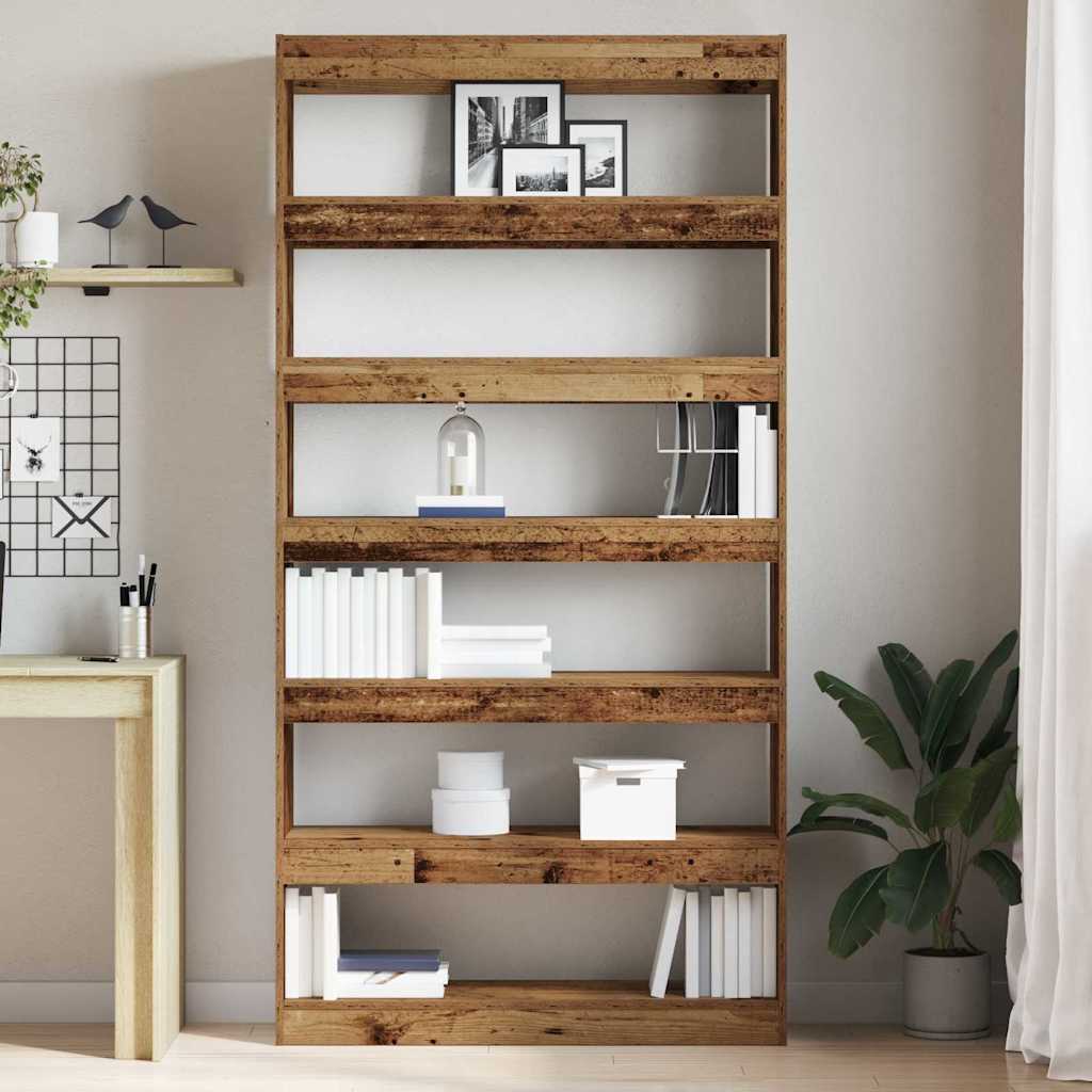 vidaXL Βιβλιοθήκη Καφέ 100 x 30 x 198 εκ. Επεξεργασμένο ξύλο