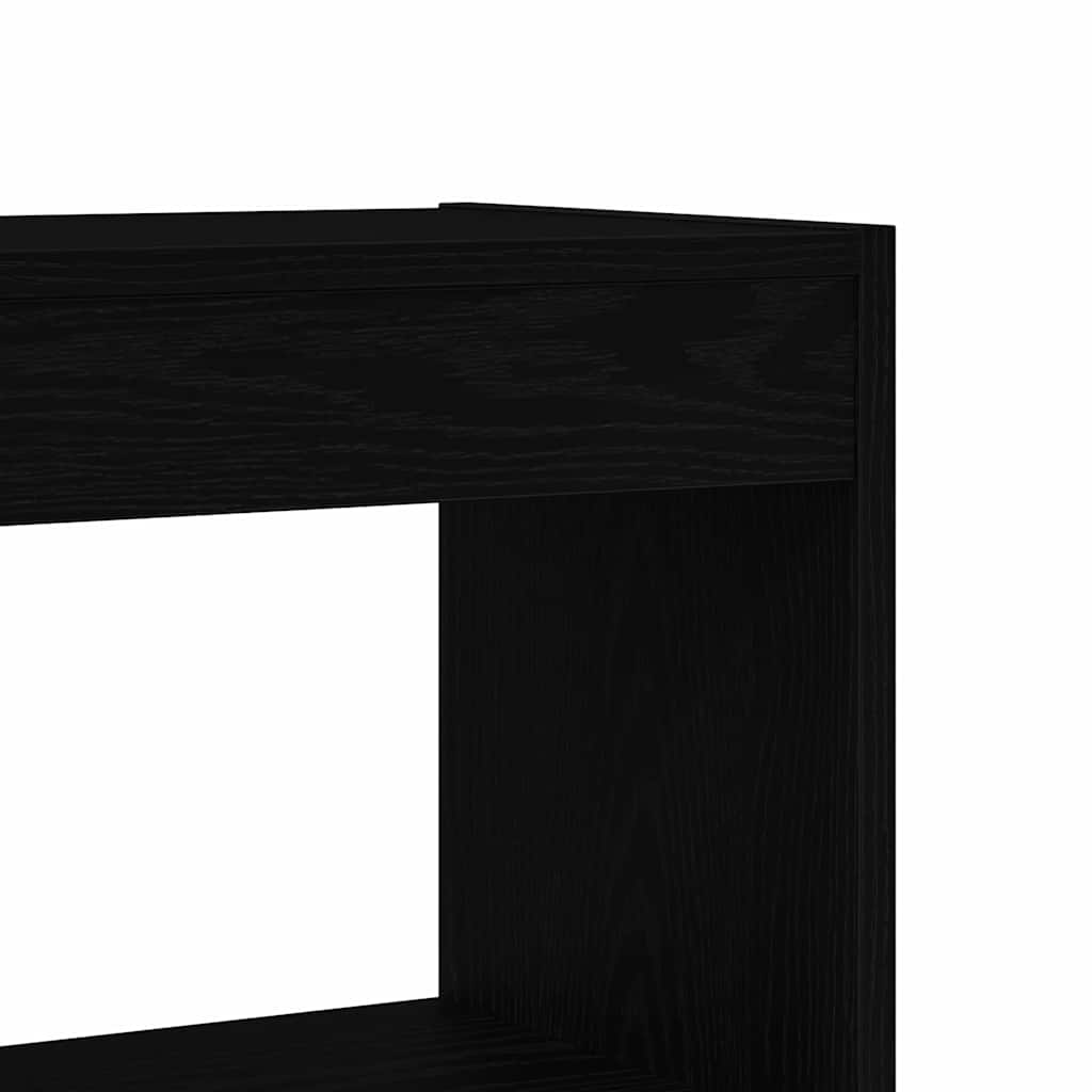 vidaXL Βιβλιοθήκη Μαύρο 100 x 30 x 198 εκ. Επεξεργασμένο ξύλο